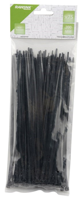 Buntband 200 x 3,6 mm Svart 75-pack Max